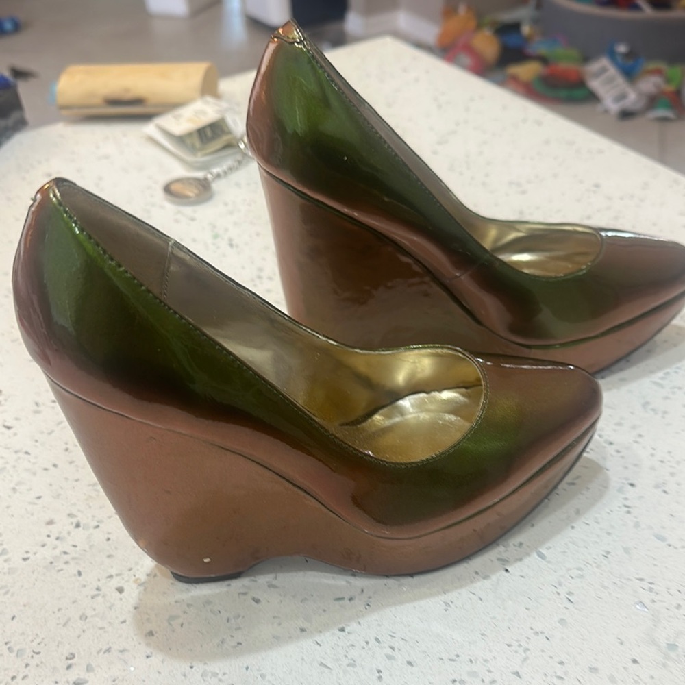 Hale Bob Metallic Wedge Heels - 6.5M